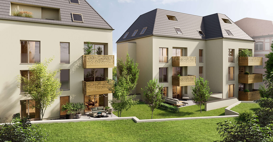 Neubauprojekt Nisslestraße 16-18, Stuttgart-Ost, Aussenansicht vom Garten