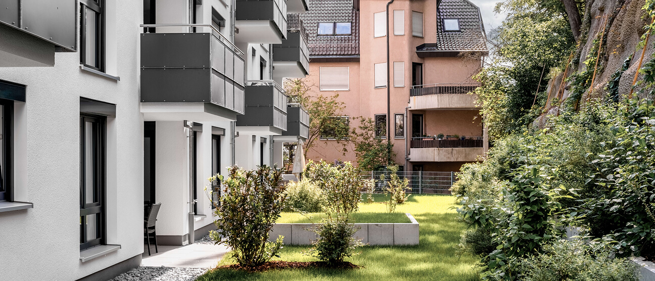 Mehrfamilienhaus in der Bahnhofstrasse Leonberg, Aussenansicht