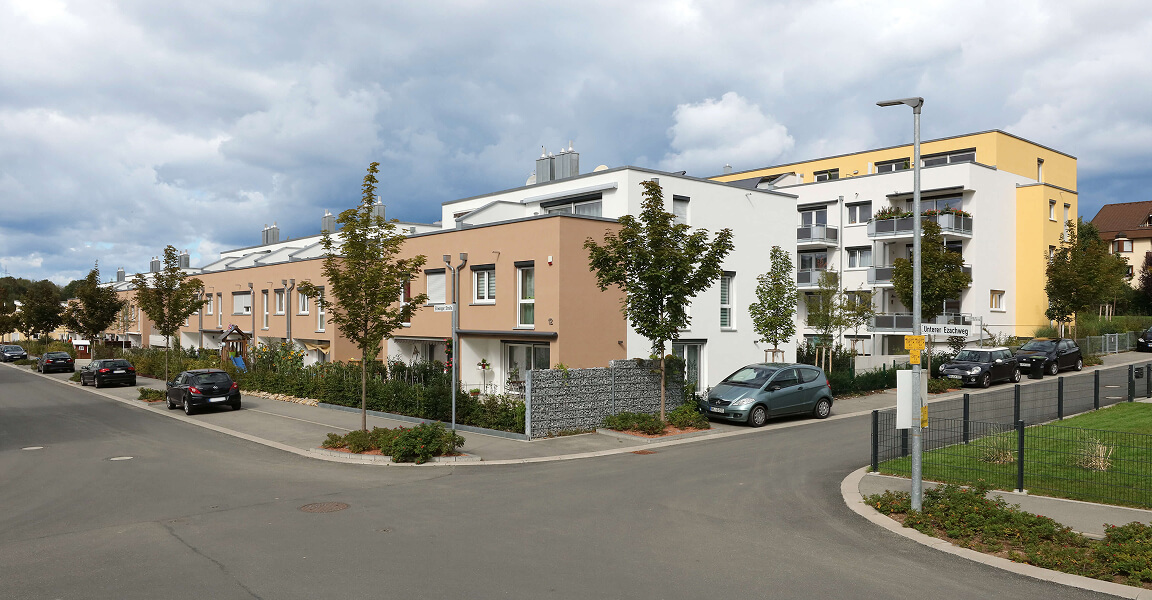 Wohnbauprojekt im Ezach mit Doppelhaushälften und Mehrfamilienhäuser