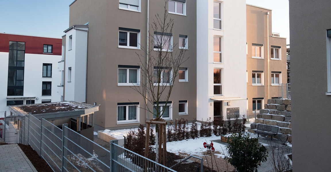 Mehrfamilienhaus in der Nelkenstrasse, Aussenansicht Hauseingang