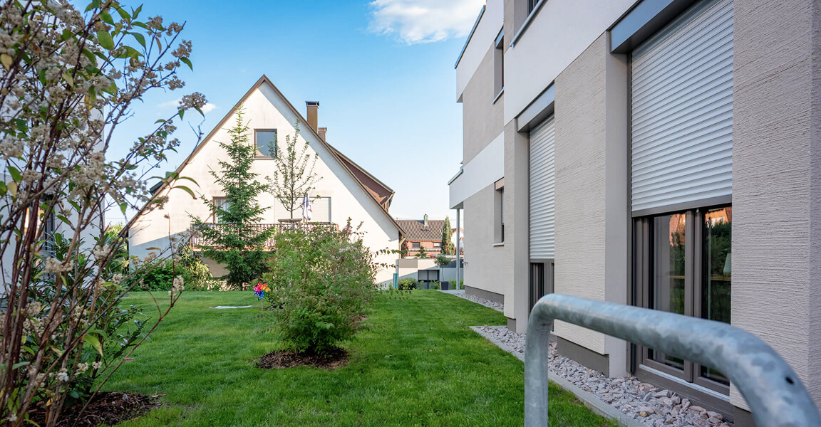 Mehrfamilienhaus in der Scheibbser Strasse, Aussenansicht Garten