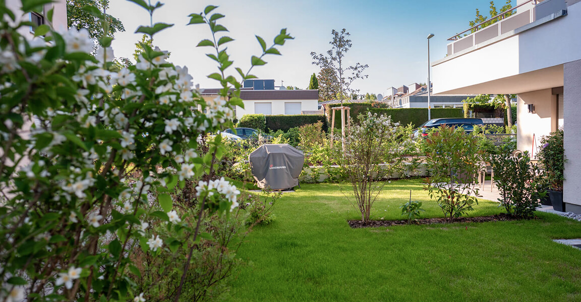 Mehrfamilienhaus in der Scheibbser Strasse, Aussenansicht Garten